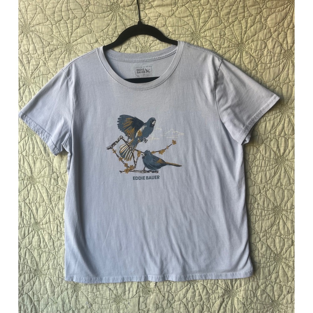 Eddie Bauer Whimsical Birding Cotton T-Shirt